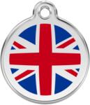 Red Dingo Rozsdamentes UK zászló mintás acél biléta - dogshop