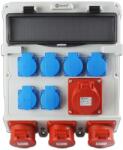 TP Electric Szerelt ipari doboz 300x340 , IP44, 6x(2P+F)+3x(5x16A)+1x(5x32A), 14 modulos (TP-3630-400-5371) (TP-3630-400-5371)