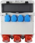 TP Electric Szerelt ipari doboz 300x340 mm, IP44, 4x(1P16A)+3 x(5P32A), 14 modulos (TP-3600-400-0703) (TP-3600-400-0703)