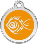 Red Dingo Rozsdamentes törzsi halak mintás acél biléta narancssárga