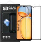 Xiaomi Redmi 13C / Poco C65 üvegfólia, tempered glass, előlapi, 5D, edzett, hajlított, fekete kerettel