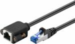 Goobay S/FTP CAT 6A hosszabbító kábel, 1 m, fekete