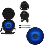  Tongue Drum din Otel - Handpan Albastru 7 Note - 14 Inch/35.56 cm - 1 Buc Castron