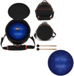  Tongue Drum din Otel - Handpan Albastru 7 Note - 10 Inch/25.4 cm - 1 Buc Castron