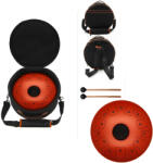  Tongue Drum din Otel - Handpan Rosu 7 Note - 14 Inch/35.56 cm - 1 Buc Castron