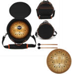  Tongue Drum din Otel - Handpan Maro 7 Note - 10 Inch/25.4 cm - 1 Buc Castron