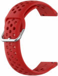 Techsuit Watchband 20mm szilikon lyukacsos sport szíj W004 (piros)