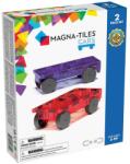 Magna-Tiles Extensie, 2 masinute Mov si Rosu (MGT-16022PR) Jucarii de constructii magnetice