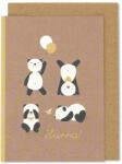 ava&yves - Üdvözlőkártya - Panda-hurra (barnacukor)
