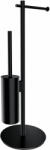 Omnires Modern Project suport cu perie wc negru MP60810BL (MP60810BL)