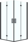 Oltens Byske cabină de duș 90x90 cm pătrat negru mat/sticlă transparentă 20002300 (20002300)
