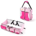 TnsAround 3in1TNS® multifunkcionális táska, babakocsi és pelenka cserélő ágy, 0-12 hónap, méretek 74x45x18cm, rózsaszín