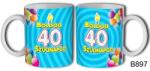 Nevesajándék Boldog 40 Szülinapot 300 ml B897