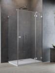 Radaway Zuhanykabin, Radaway Essenza Pro Brushed Nickel KDJ szögletes zuhanykabin 100x75 átlátszó jobbos