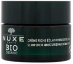 NUXE Bio Organic Citrus Cells Glow Rich Moisturising Cream hidratáló és bőrélénkítő nappali arckrém 50 ml tester nőknek