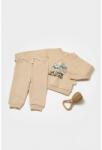 BabyCosy Set hanorac si pantaloni, Two thread, 100%bumbac organic - Stone, BabyCosy (Marime: 9-12 luni) (BC-CSY8027-9) - babyneeds