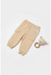 BabyCosy Pantaloni cu buzunare laterale, Two thread, 100%bumbac organic - Stone, BabyCosy (Marime: 3-6 Luni) (BC-CSY8019-3) - babyneeds