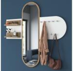 ASIR GROUP Fali tükör RANI 125x120 cm fehér/barna 893RAN2801 (AS1743)