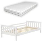 [en. casa] [en. casa]® Gyerekágy Nuuk matraccal és tárolási lehetőséggel gyermekágy ágyráccsal 70 x 140 cm fenyőfa fehér, matt (71474511)