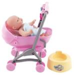 Teddies Bebeluş / păpușă articulată 12cm în cărucior 10x14x18cm plastic cu accesorii (TD00311987) Papusa