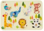 Teddies Inserare/Puzzle contur lemn zoo (TD00512086) Puzzle