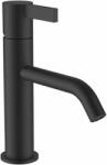 Laufen Kartell LAUFEN Egykaros mosdó csaptelep, rögzített 135 mm-es kifolyócsővel, átfolyás, húzórudas lefolyószelep nélkül, PVD matt titán fekete H3113310811201 (H3113310811201)