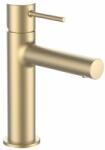 Laufen Twinplus slim Mosdó csaptelep, 110 mm kiállású fix kifolyóval, húzórudas lefolyószelep nélkül, PVD halvány arany matt HF505402462000 (HF505402462000)