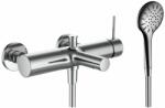 Laufen Twinplus slim Falra szerelt kád csaptelep, 150 mm-es rögzítési távolsággal, 'MyTwin100' zuhanyfejjel és 1500 mm felxibilis zuhanytömlővel, króm HF505460100600 (HF505460100600)