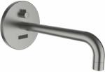 Laufen Twintronic Falba épített elektronikus mosdó keverő csaptelep, elemes, IR érzékelőkkel, 225 mm kiállással, fix kifolyó, Simibox Standard & Simibox Light-hoz, PVD szálhúzott rozsdamentes acél HF70702442
