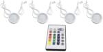 COMTEC Set 4 Spoturi LED 4x2W pentru dulap cu telecomanda 4x2W RGB 9LED-uri/spot (MF0011-42000)