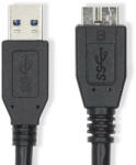 Nedis USB 3.2 Micro USB B / USB A kábel - 5 Gbps Superspeed - 1 m (CCGL61500BK10)