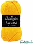 Scheepjes Cotton8 - 714 - élénk sárga pamut fonal