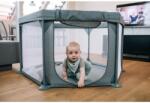 FreeON Tarc de joaca pentru bebe, Hexagonal, Cu 4 manere, Intrare cu fermoar, Cu geanta de transport, 117 x 67 x 67 cm, FreeON, Grey