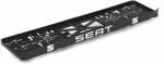  Set suport placute numar inmatriculare auto 3D (fata + spate) Seat argintiu