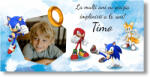 Personal Banner pentru ziua de naștere cu fotografie - Sonic Dimensiunea bannerului: 130 x 65 cm