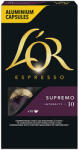 L'OR Capsule cafea compatibile Nespresso, L OR Supremo, 10 capsule (8711000360521)