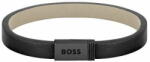 HUGO BOSS Modern fekete bőr karkötő Jace 1580337M (Hossz 17, 5 cm)