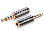 UGREEN Преходник Ugreen 20502, от 3.5mm жак(м) към 2.5mm жак(ж), черен (20502)