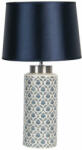  CLEEF. 6LMC0023 Kerámia asztali lámpa kék műanyag/textil búrával, 2 (VI8717459739154)