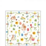 Ambiente Húsvéti szalvéta 25x25cm, 20db-os Easter Collage
