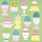 Ambiente Húsvéti szalvéta 33x33cm, 20db-os - Eggs in Cups