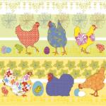 Ambiente Modern Chickens yellow papírszalvéta 33x33cm, 20db-os - szep-otthon