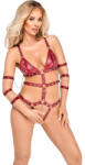 Bad Kitty Harness Crotchless Body in a Bondage Style 2480514 Red S