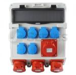 TP Electric Szerelt Ipari Doboz 300x340 , Ip44, 6x(2p+f)+3x(5x16a)+1x(5x32a), 14 Modulos (3630-400-5371)