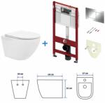 TECE Carlo, fali WC készlet Rea Carlo 49x37 cm + szerelőmodul a Tece vakolat alá, TEC-9400412-REA-C2760 (TEC-9400412-REA-C2760)