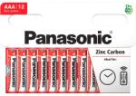 Panasonic Red Zinc AAA mikro ceruza 1.5V cink-mangán tartós elem (12 db/csomag) (R03RZ/12HH)