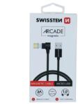 SWISSTEN Cablu Swissten de date textil magnetic Arcade USB / Micro USB 1, 2 M Negru (8595217456921)