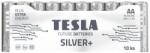 TESLA 10 baterii alcaline AA SILVER+ 1, 5V Tesla Batteries (TS0009) Baterii de unica folosinta