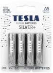 TESLA 4 baterii alcaline AA SILVER+ 1, 5V Tesla Batteries (TS0016) Baterii de unica folosinta
