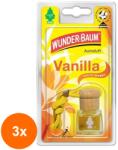 Wunder-Baum Set 3 x Parfum Auto Vanilla, Wunder-Baum, Sticluta (DEM-3xMDR-0500)